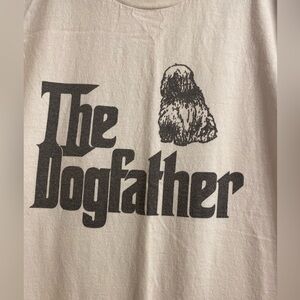 The Dogfather Short Sleeve T Shirt, white not sure size. Y2K